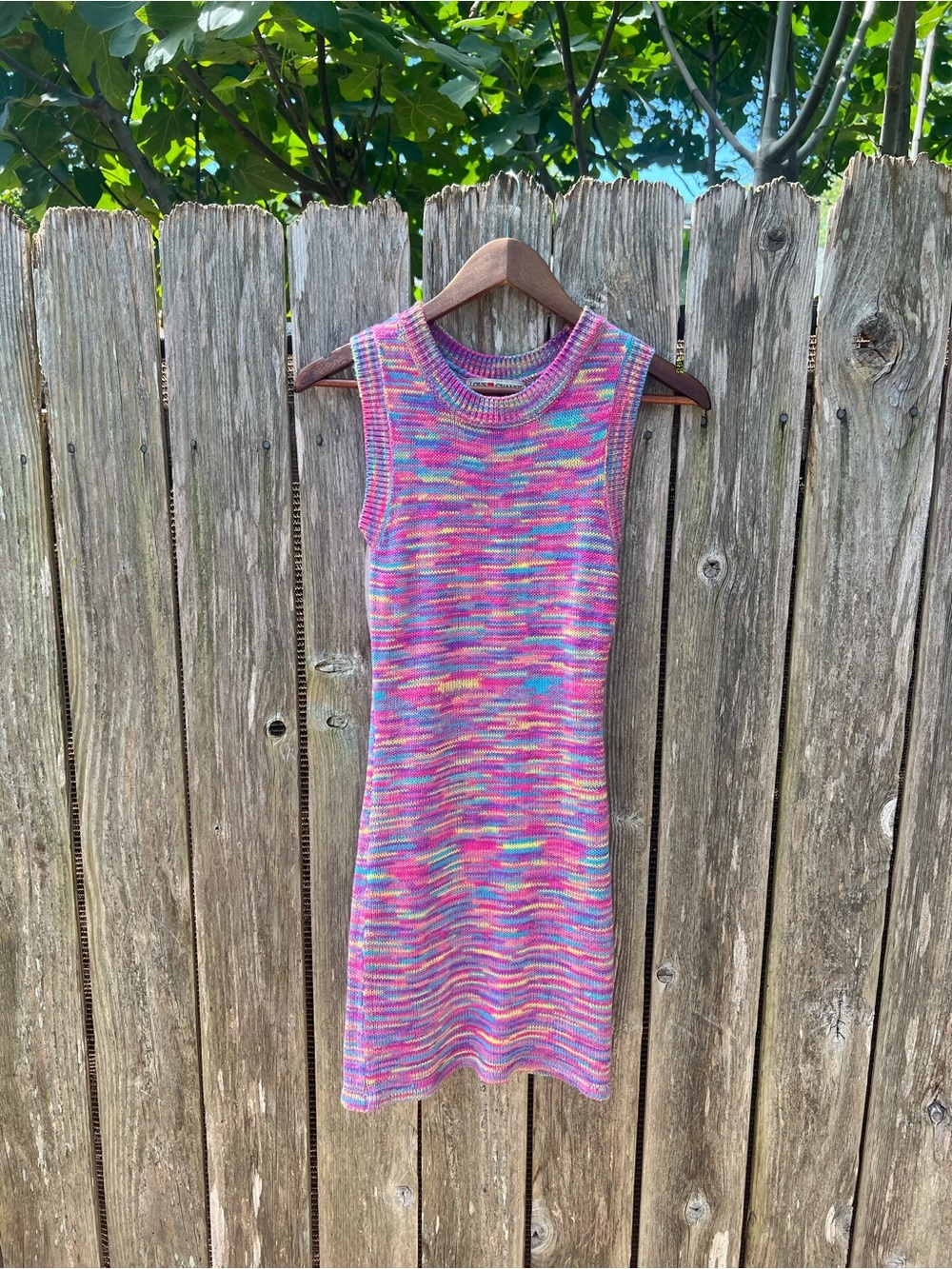 Multicolor Pink Knit Dress